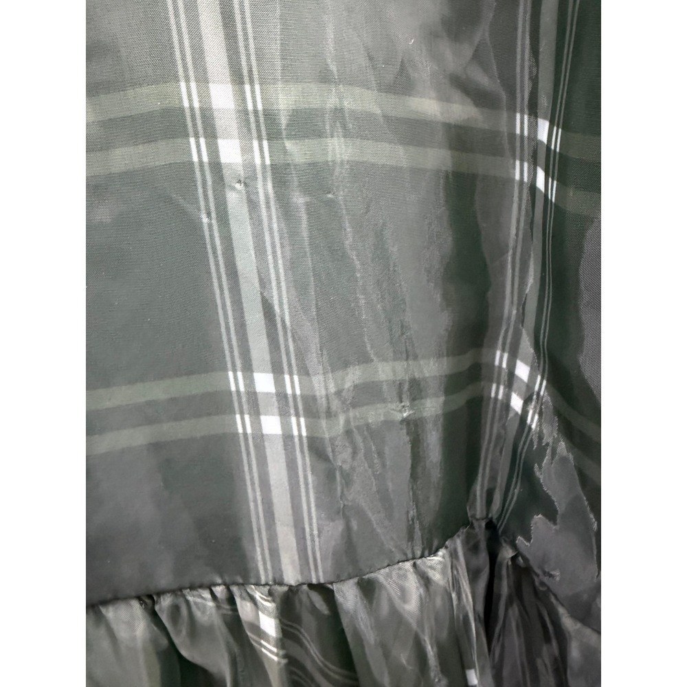 Jessakae Puff-Sleeve Cordelia Maxi Dress Green Plaid Womens Plus Size 4X - Picture 6 of 14